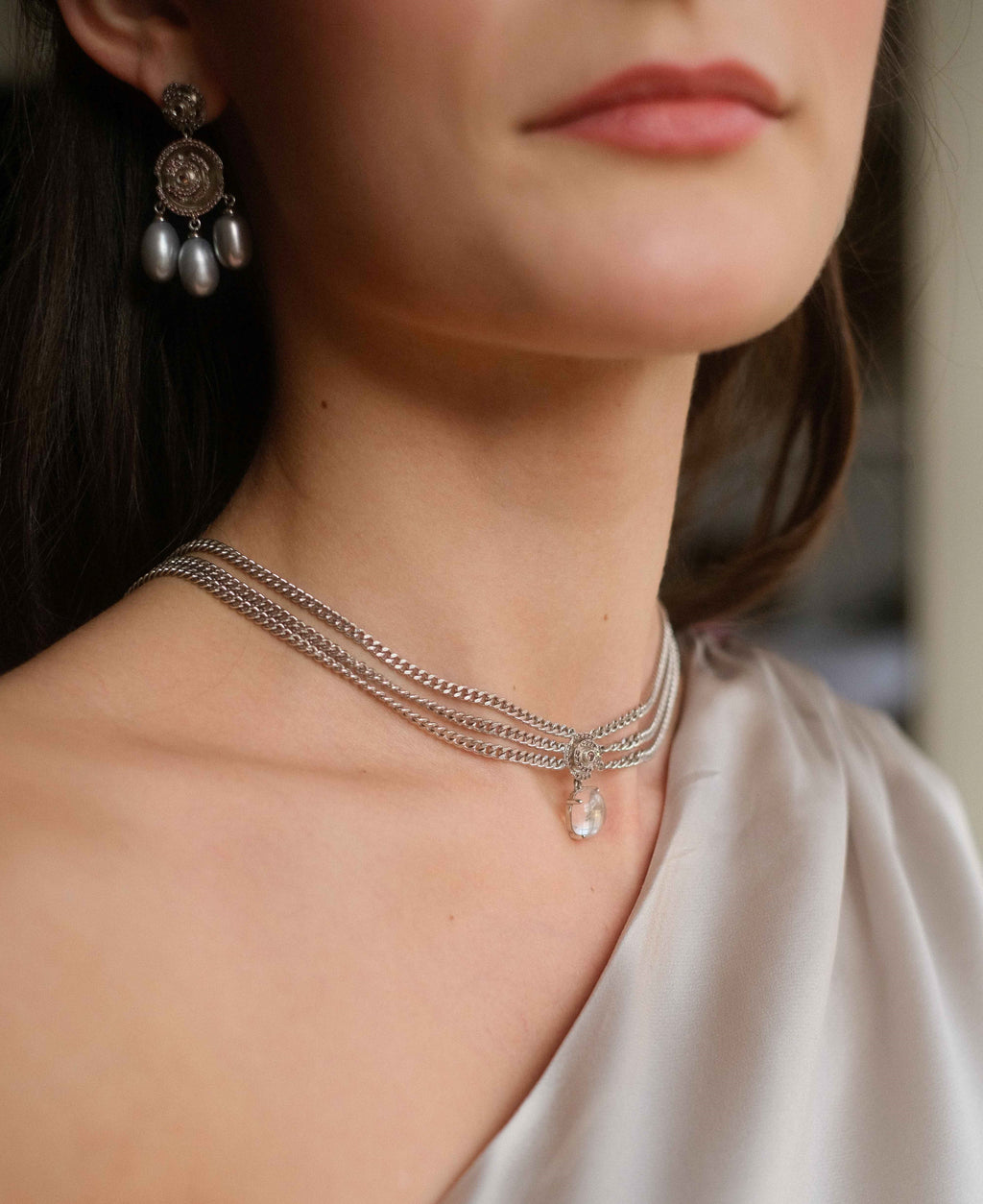 Labyrinth Vanity Necklace Smoky Quartz - Charlotte Bonde Sthlm