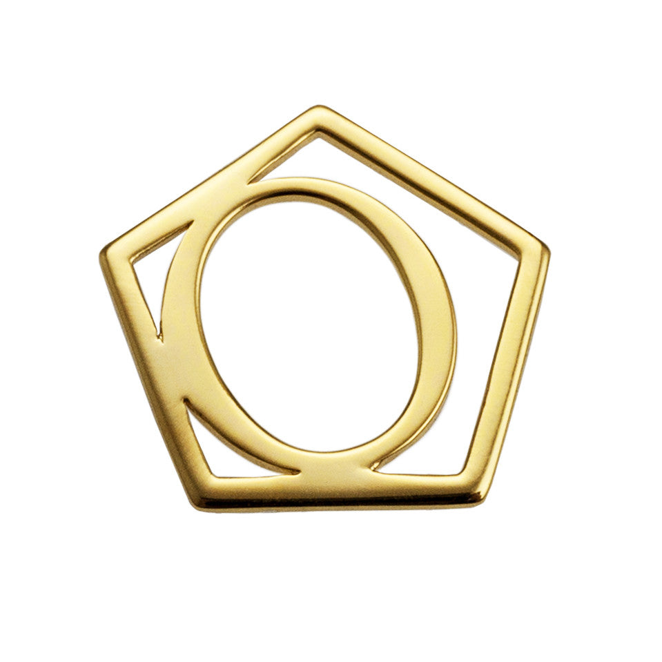 Geometrical Letter Pendant O - Charlotte Bonde Sthlm