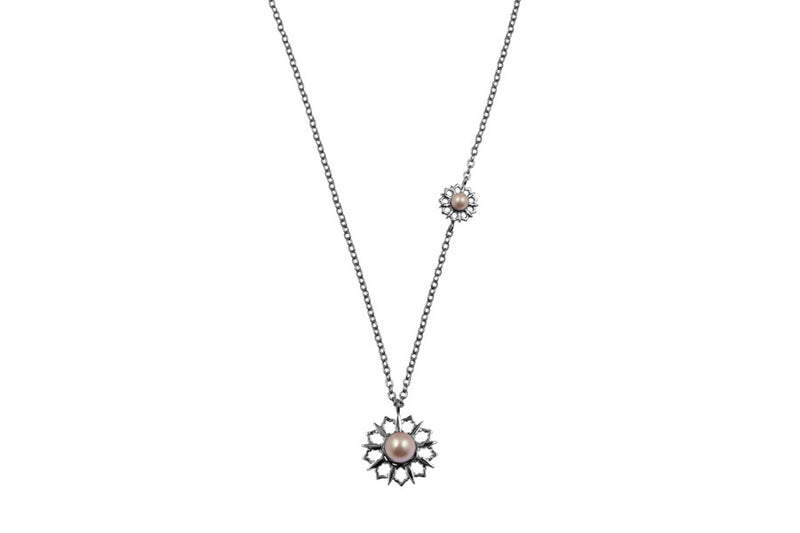 Louise Star Vanity Necklace Pink Pearl - Charlotte Bonde Sthlm