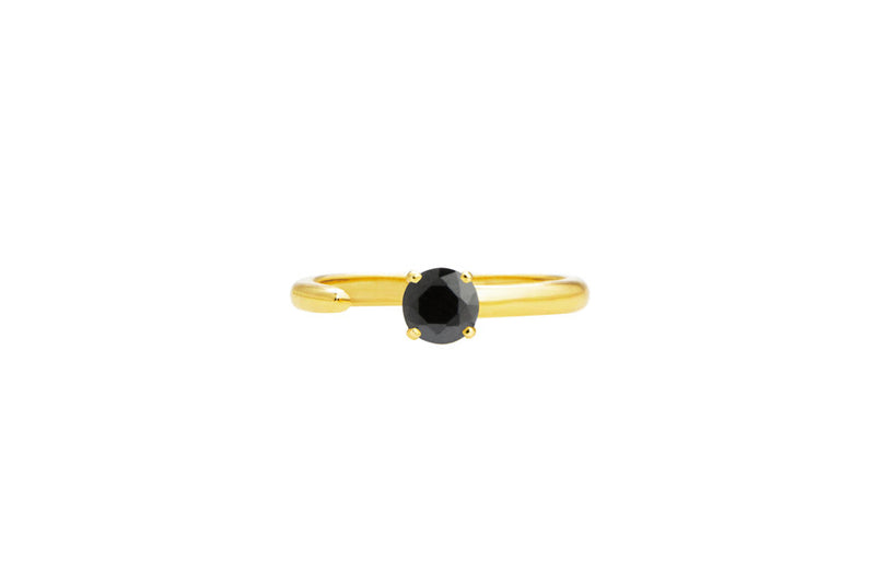 Irma Solitaire Ring Svart Spinel