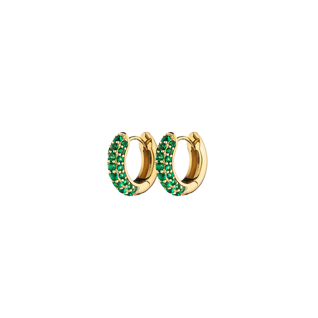 Timeless Tiny Hoops Green Spinel - Charlotte Bonde Sthlm