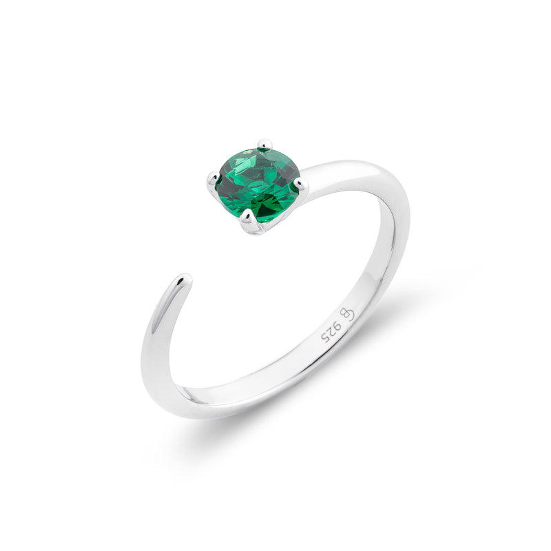 Irma Solitaire Ring Grön Spinell